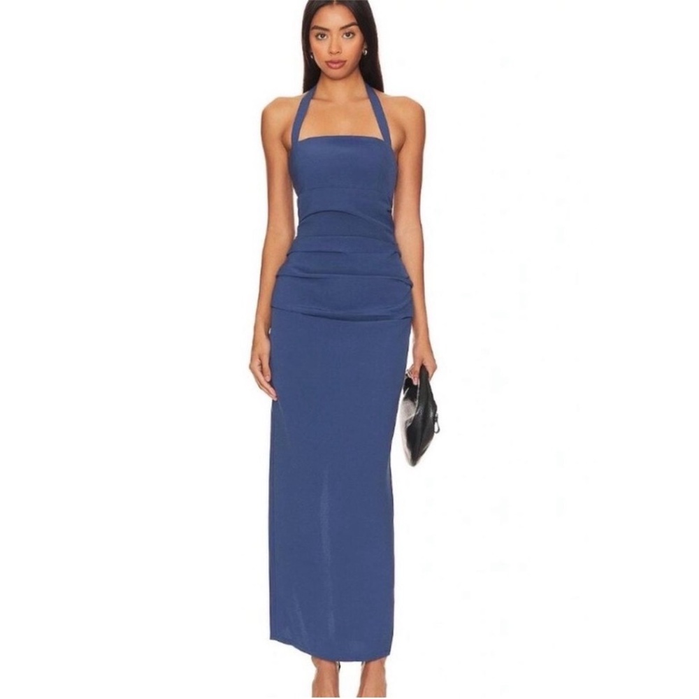 NWT Lioness 1999 Blue Halter Maxi Dress